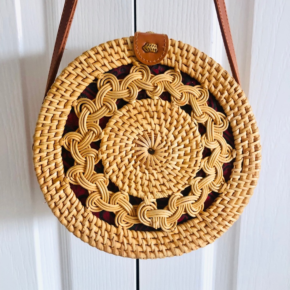 Rattan Round HandWoven Crossbody Bag